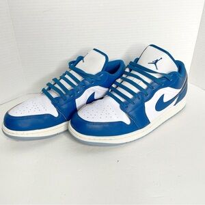 AIR JORDAN 1 LOW SE FN5214 141 WHITE INDUSTRIAL BLUE MEN SHOES SIZE 14